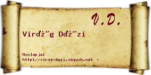 Virág Dézi névjegykártya